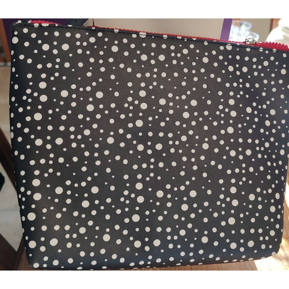 NEW Disney MICKEY MOUSE Zipper Pouch Set of 2 NIP Black/Cream - Picture 3 of 3